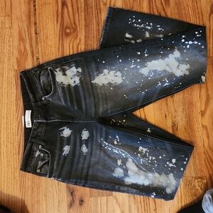 Zara Splash Straight Leg Jeans Sz 6